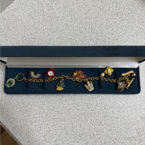 Gold Wizard of Oz Charm Bracelet with Charms